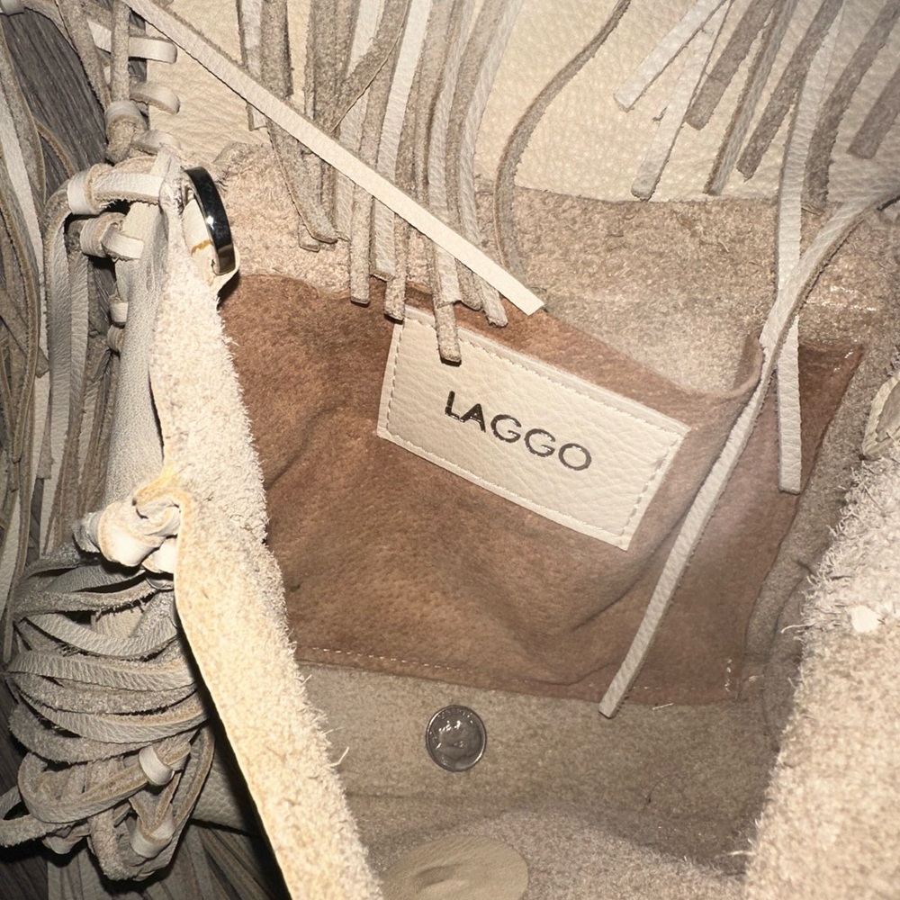 Laggo Beige Fringe Bag
